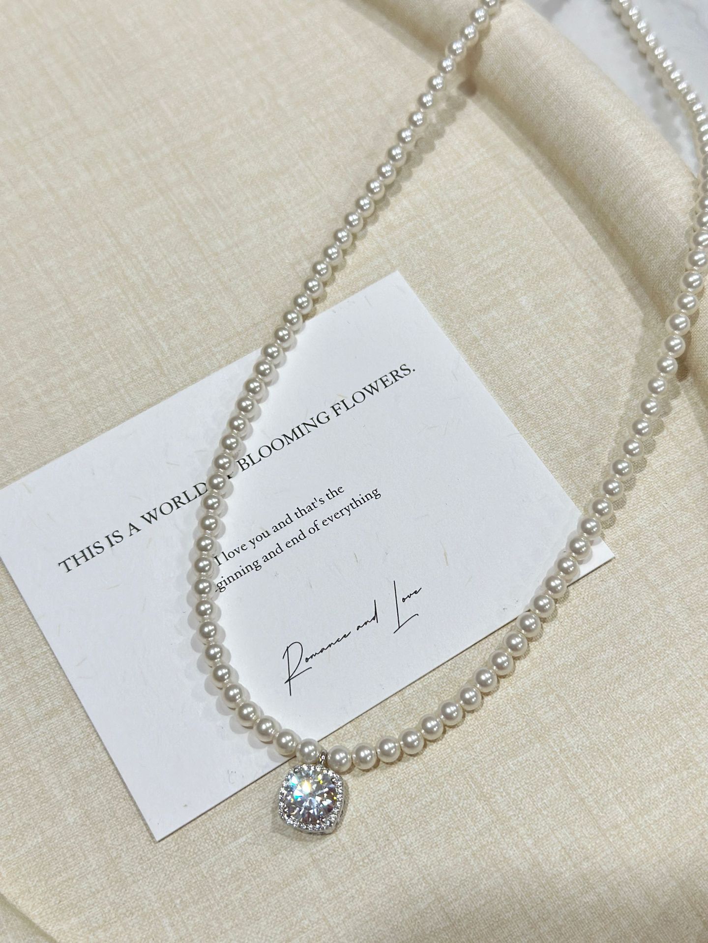 S925 Sterling Silver Perfect Round Shijia Pearl Sparkling Diamond Sugar Cube Necklace For Women High-end Fashion Niche_voghion.com