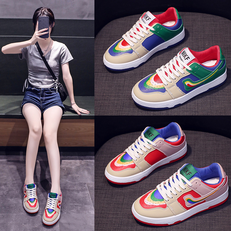 Internet Celebrity Mandarin Duck Color Candy Color Board Shoes Women's 2022 Autumn New Casual Students Fashion Color Sports Shoes