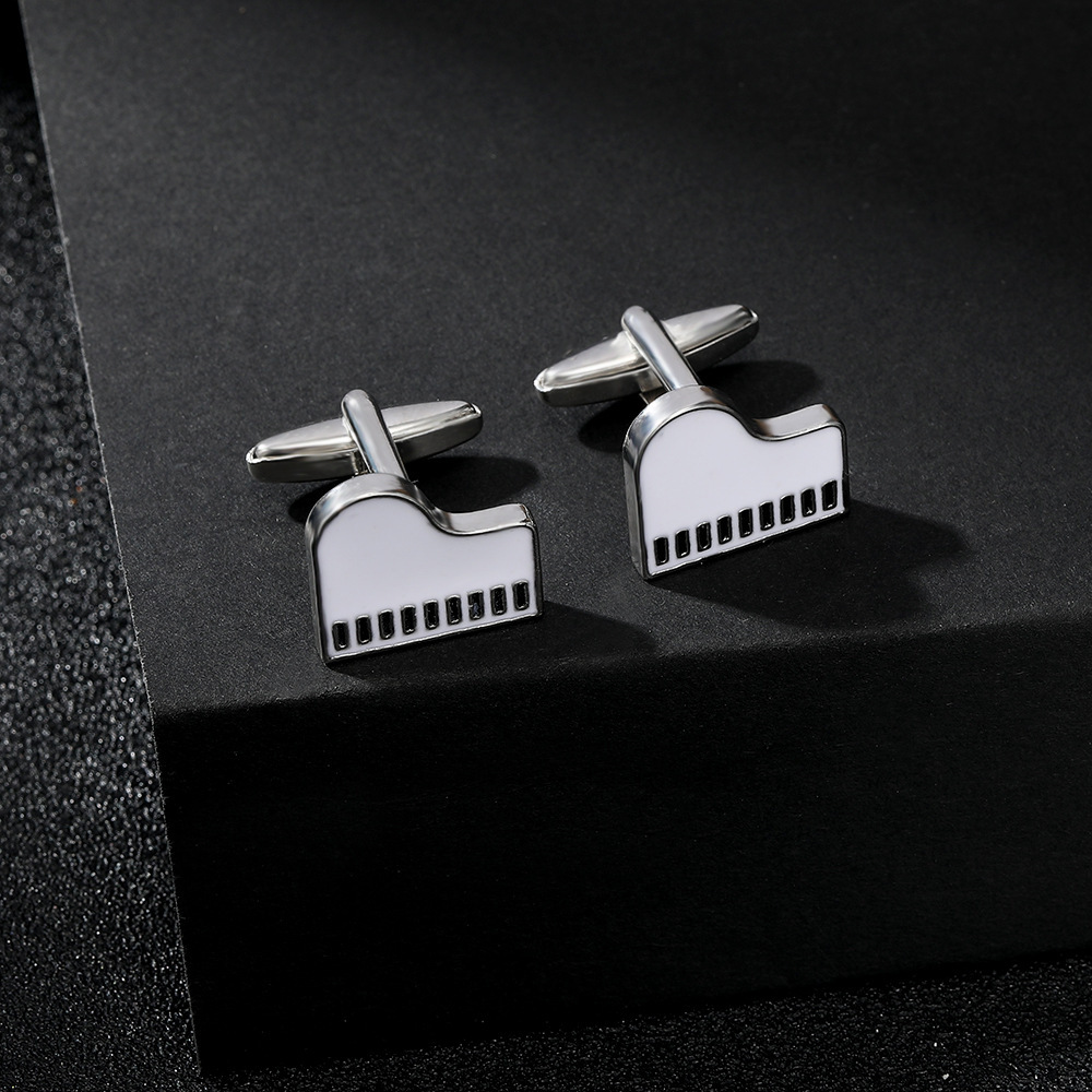 music series cufflinks musical instrument note cufflinks men's French shirt cuff nails source_voghion.com
