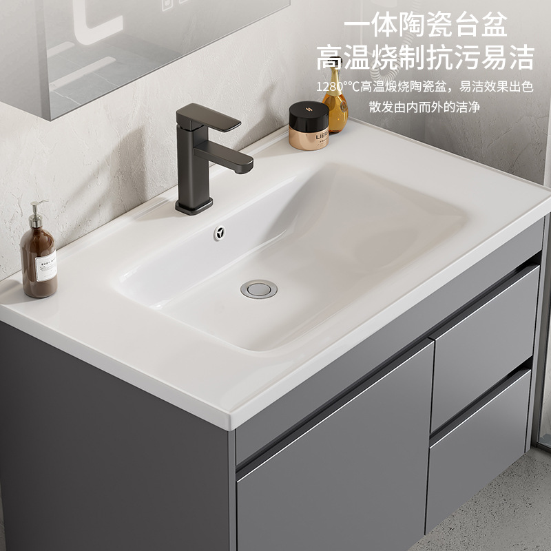 espacio de aluminio tipo pared lavabo gabinete combinado cerámica inodoro pequeño tipo de casa hotel lavabo transfronterizo