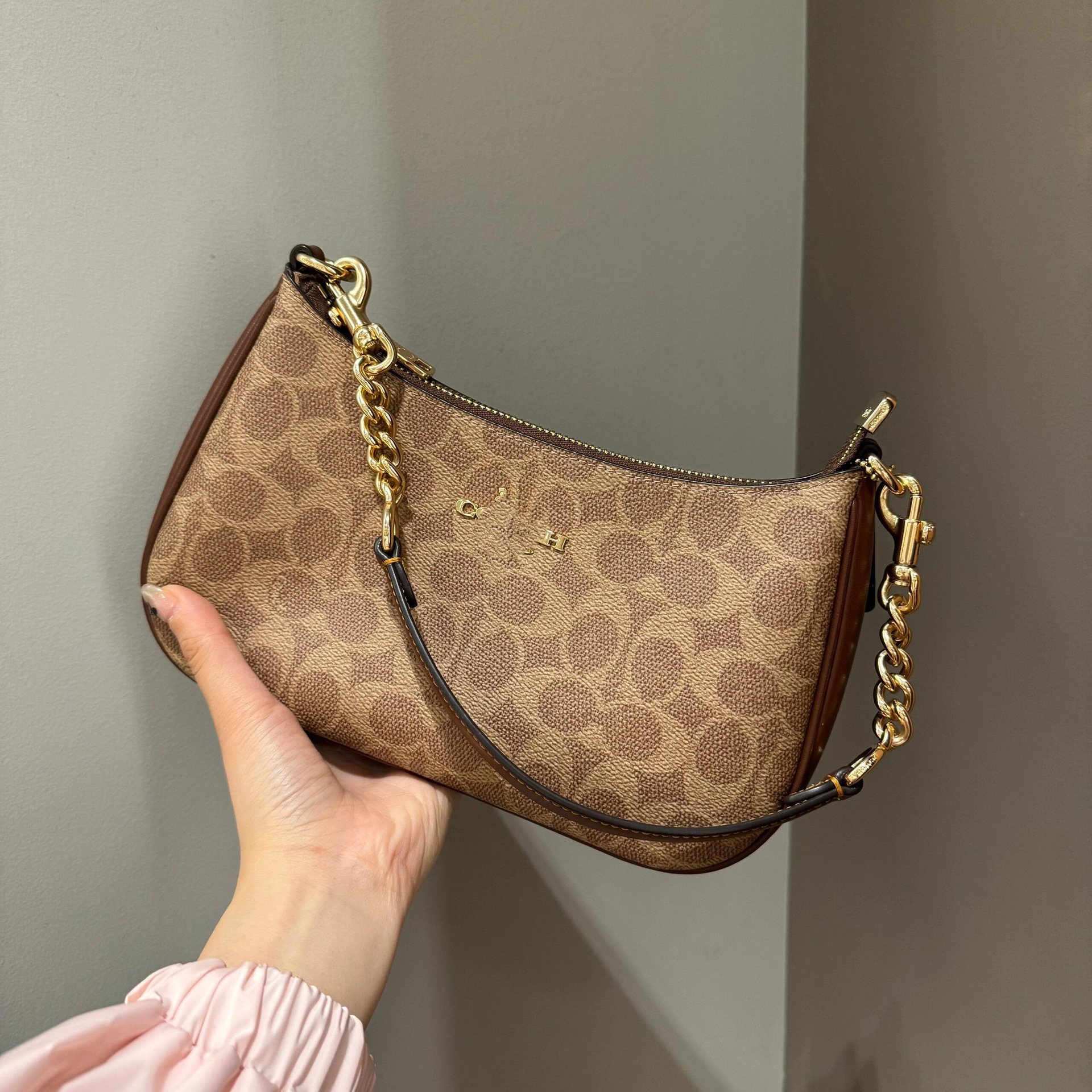 Kou Jia nuevo bolso de axila de luna nueva Teri24 bolso de mahjong de cadena de presbicia retro bolso de hombro de todo fósforo de moda