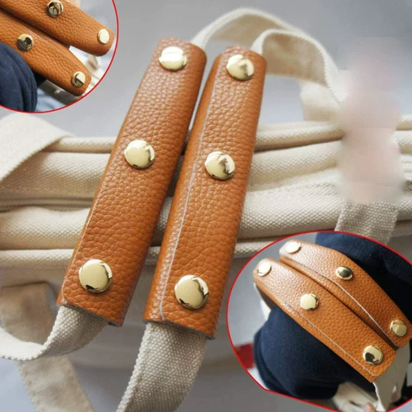 Ready-Made Handle Leather Cover to Prevent Straining on Luggage Handles, Handbag Handle Protective Leather Cover, Luggage Accessories Carrying Ring