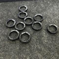 锌合金电泳黑弹簧圈钥匙圈开口圈跑环箱包五金配件挂饰挂件批发