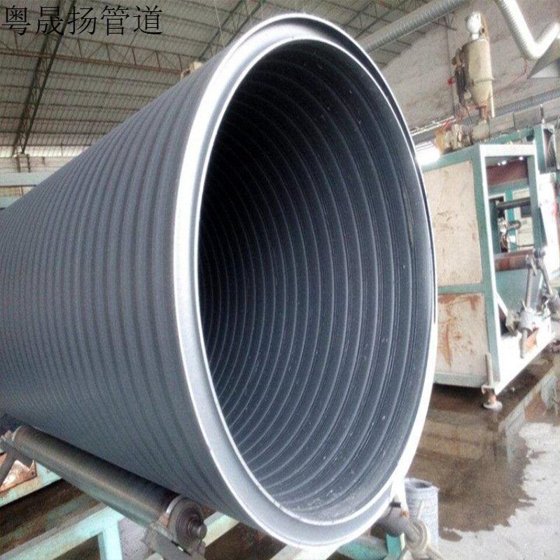 PE内肋增强螺旋波纹管 HDPE克拉管中空壁缠绕管大口径  DN200 SN8