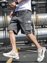 Q 72585 Oversized Cotton Casual Shorts ����ֱͲ�̿� ר
