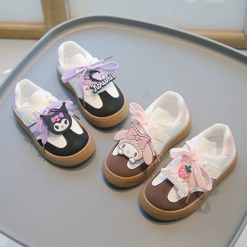 Моральные тренировочные кроссовки для девочек, весна-осень 2025, детская спортивная обувь, повседневные кеды, белые кроссовки для маленьких девочек, детские кроссовки в стиле Cortez с мультяшными рисунками.