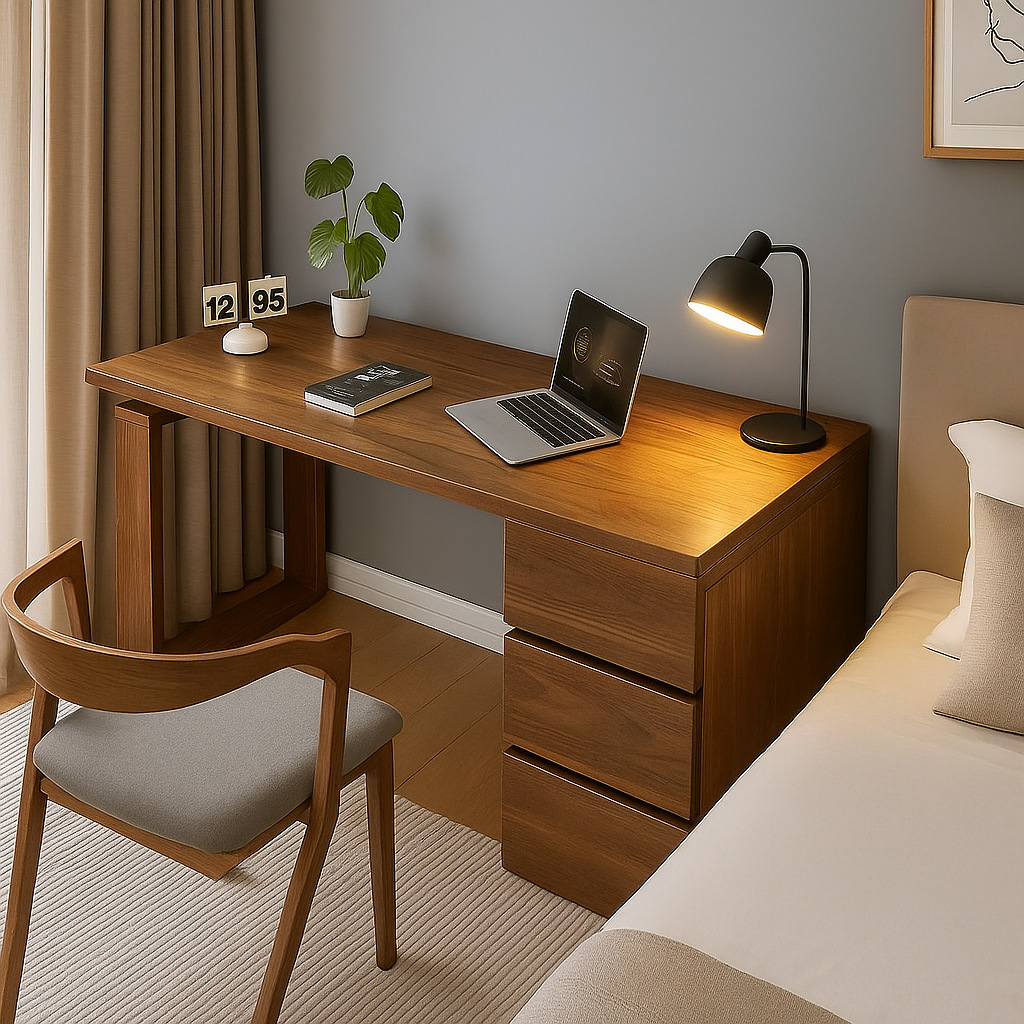 escritorio de madera sólida pequeña casa estudiantil escritorio de escritorio