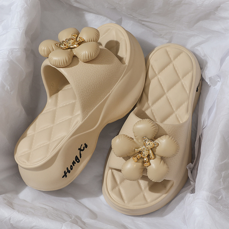 Zapatillas de mujer 2023 nueva moda desgaste al aire libre mayor grueso fondo antideslizante interior casa zapatillas de trabajo de las mujeres Invierno