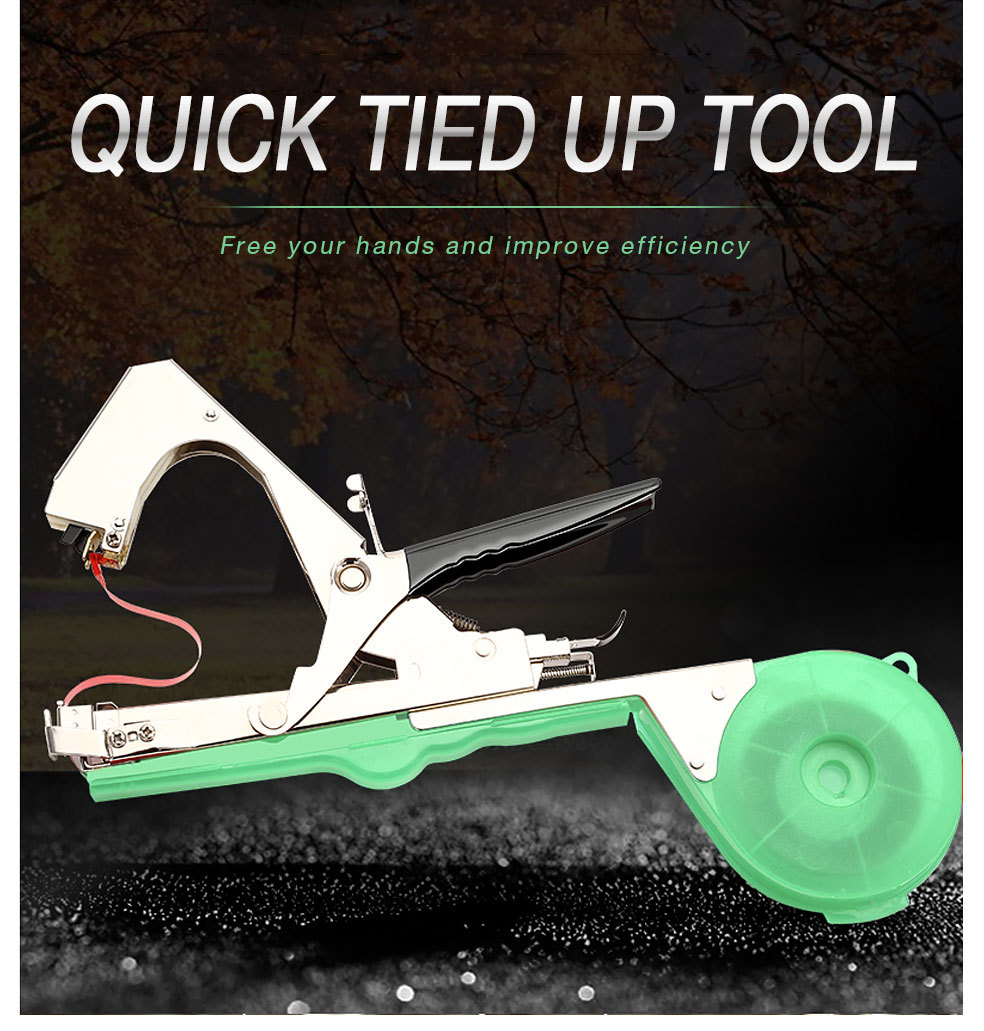 Outil De Ruban De Reliure Pour Plantes, Tomate, Machine De Reliure De Branches D'emballage De Tiges De Légumes, Machine De Reliure Manuelle, Avec Clous De Machine à Relier Et Ruban Bleu 10 undefined