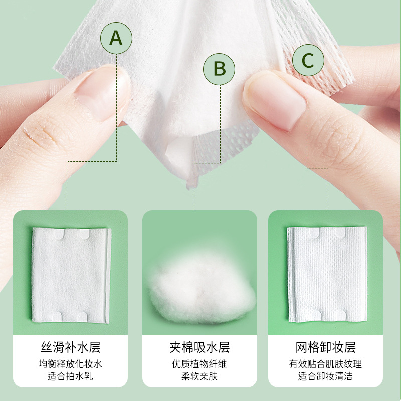 Small Cotton Disposable Cosmetic Cotton Makeup Remover Special for Face Beauty Wet Application Cotton Wipe Water Saving Mask Thin Thick Cotton