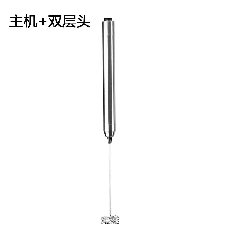 Batidor de huevo de acero inoxidable eléctrico de mano café leche Espumador de leche licuadora multiusos pequeño Espumador de leche doble capa