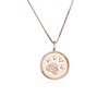 Hair accessory, pendant, necklace, golden chain, zirconium, silver 925 sample, pink gold, wholesale