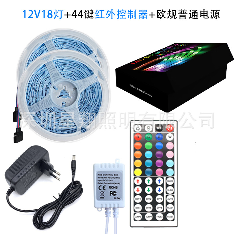 Transfronterizos rgb 44 teclas APP bluetooth banda de luz de música LED tira autoadhesiva 5050 atmósfera de baja presión banda de luz de vacaciones