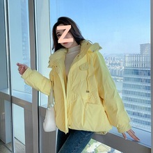 黄色短款羽绒服女2025冬季新款韩版立领白鸭绒宽松显瘦加厚短外套