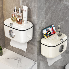穴を開けないトイレのティッシュボックスの壁掛け式スライド式カバー