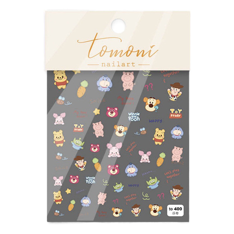 Uñas pegatinas tridimensionales de dibujos animados en relieve oso lindo Smiley cara encantadora de uñas calcomanías decorativas para niños pequeño patrón