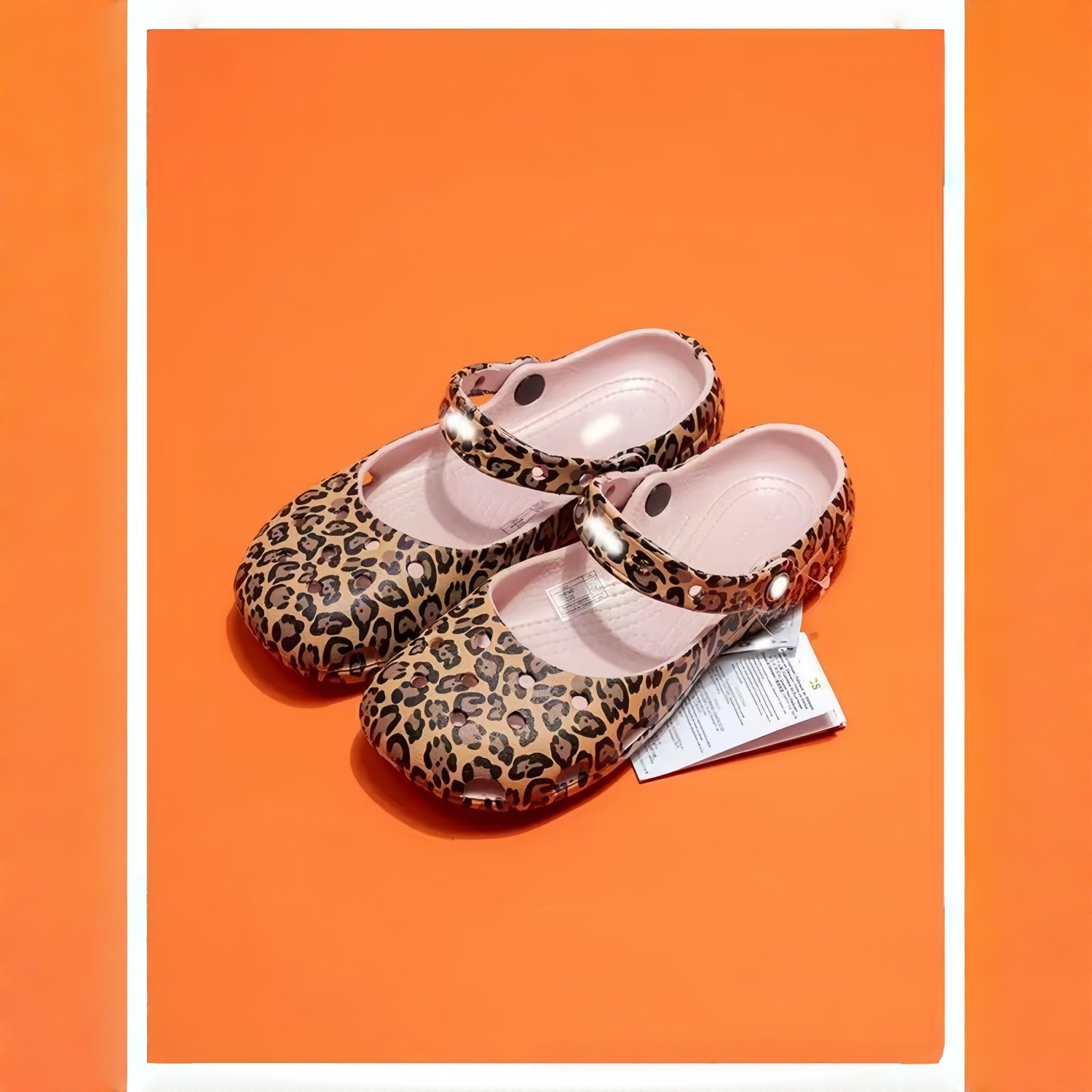 Childrens Leopard Print Clogs Non Slip Lightweight Slippers_voghion.com