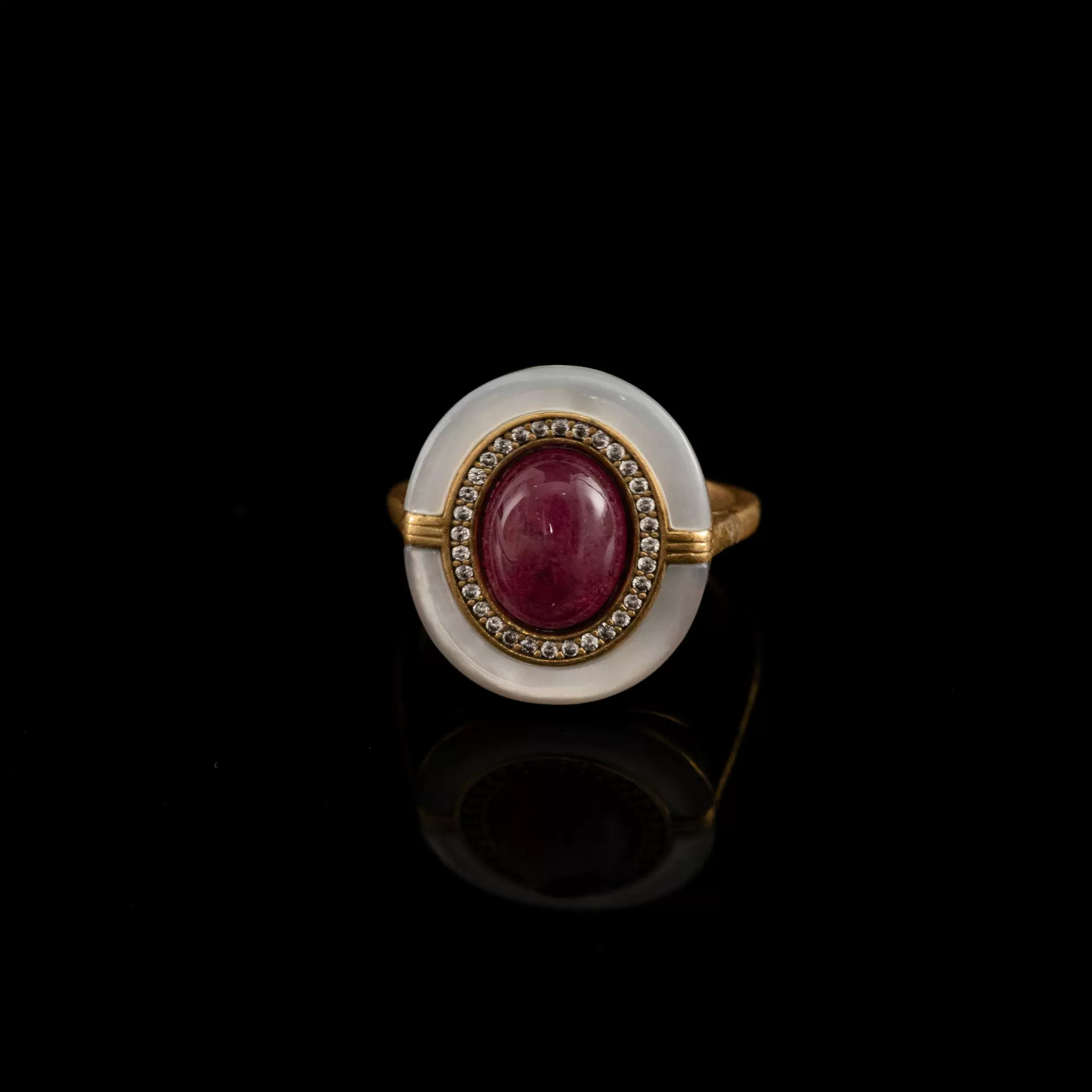 复古2025新款爆款戒指镶嵌紫石复古指环奢华气质简约女高级感饰品