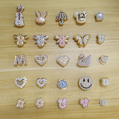 DIY jewelry accessories full diamond swan heart hole shoe accessories garden shoe creative decorations accessories full diamond plastic