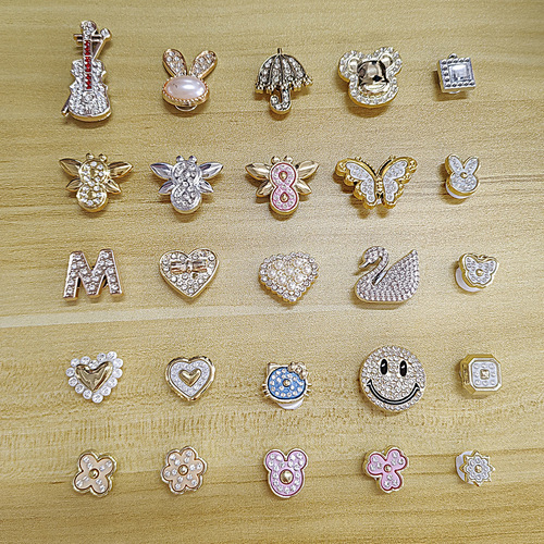 DIY jewelry accessories full diamond swan heart hole shoe accessories garden shoe creative decorations accessories full diamond plastic