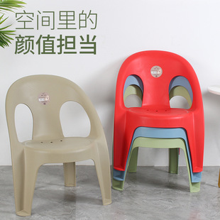Manufacturer Wholesale Plastic Backrest Home Chair Thickened Armrest Leisure Chair Leather Pattern Prince Chair Indoor and Outdoor