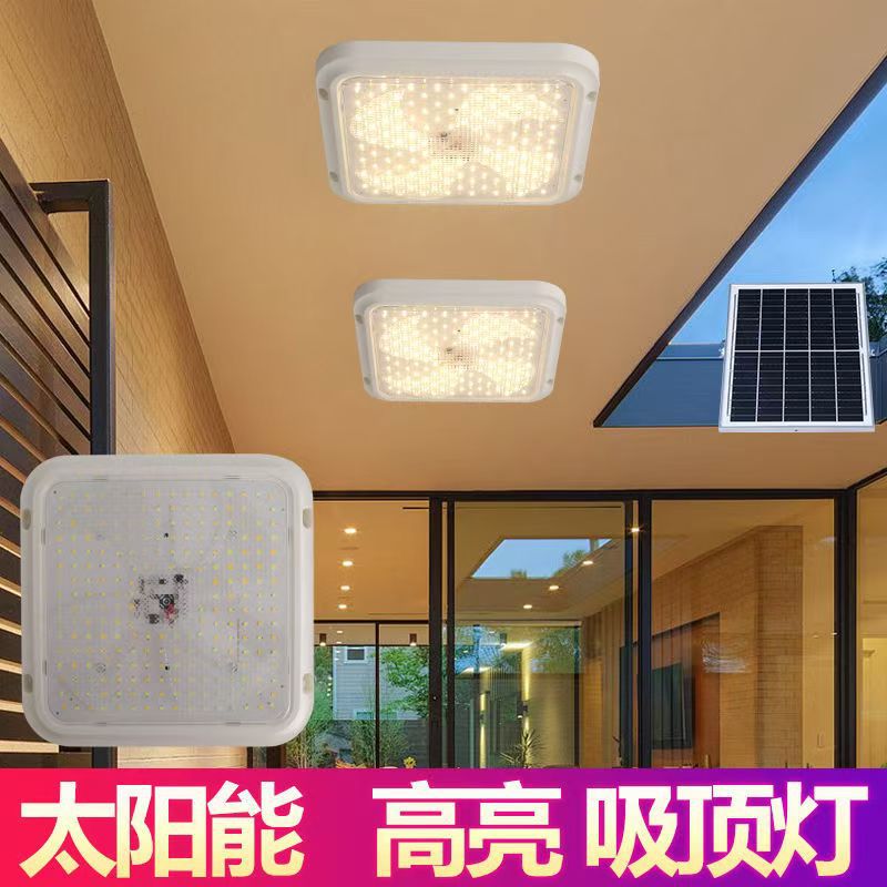 Square bulb solar-powered, ceiling light, ceiling lamp 3