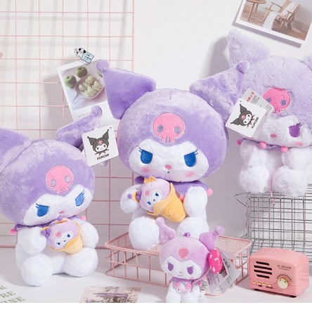 正版三丽鸥公仔冰淇淋款气球款库洛米毛绒玩具玩偶批发代发跨境