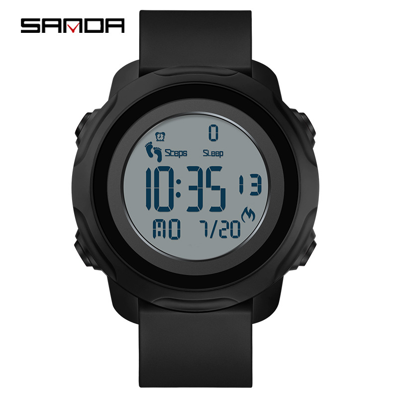 SANDA paso contando calorías reloj despertador deportivo reloj luminoso impermeable monitoreo del sueño reloj inteligente 6121