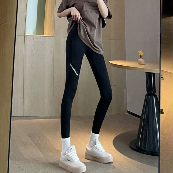 Shark, leggings, autumn trousers, elastic waist belt, underwear for hips shape correction, yoga clothing, high waist, tight