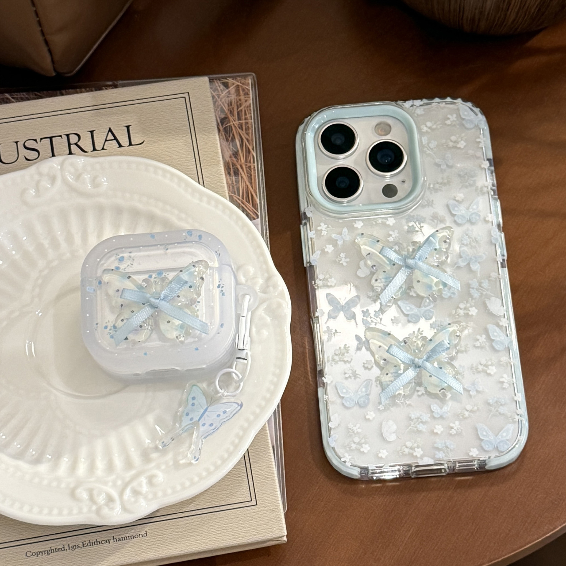 Mariposas para AirPods4 cubierta de protección de 3 generaciones de colgantes 1 / 2 auriculares Bluetooth de Apple cubierta blanda pro2