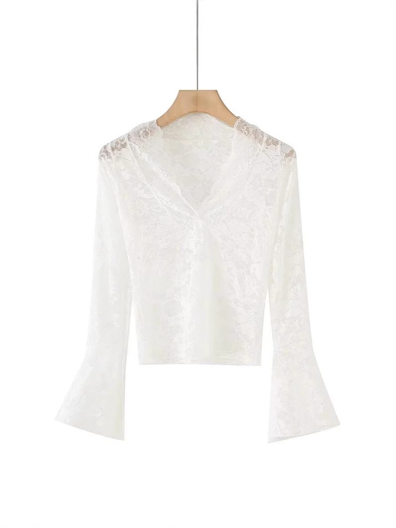 Spring sexy lace short long-sleeve