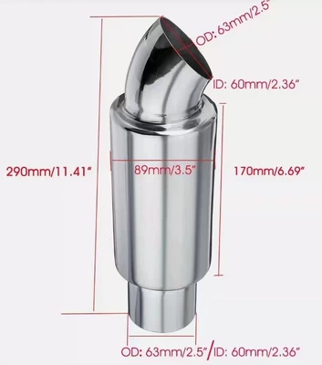 Sound Exhaust Pipe Cross-Border — Exhaust pipe - 03-8963-89mm-63-interface-valve-sound-repair-drum