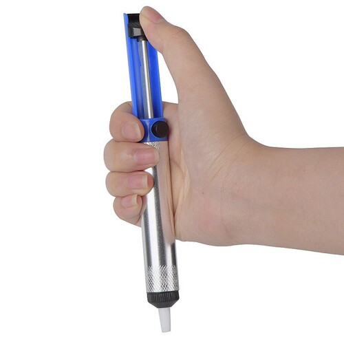 Factory direct selling soldering pump, small half aluminum soldering device, manual anti-slip soldering device, repair, desoldering and removal of waste tin