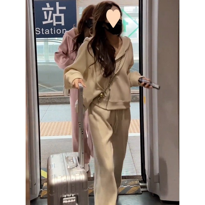 初秋小个子入秋穿搭一整套高级感2025新款减龄早秋卫衣运动套装女|undefined