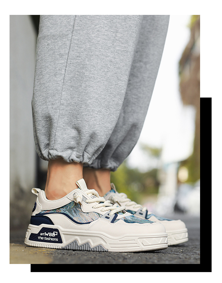 Atmungsaktive Herrenschuhe für den Sommer, vielseitig einsetzbar für Studenten, Sport, hohe Sohlen, lässig, kleine weiße, China-Chic-Boardschuhe,_voghion.com