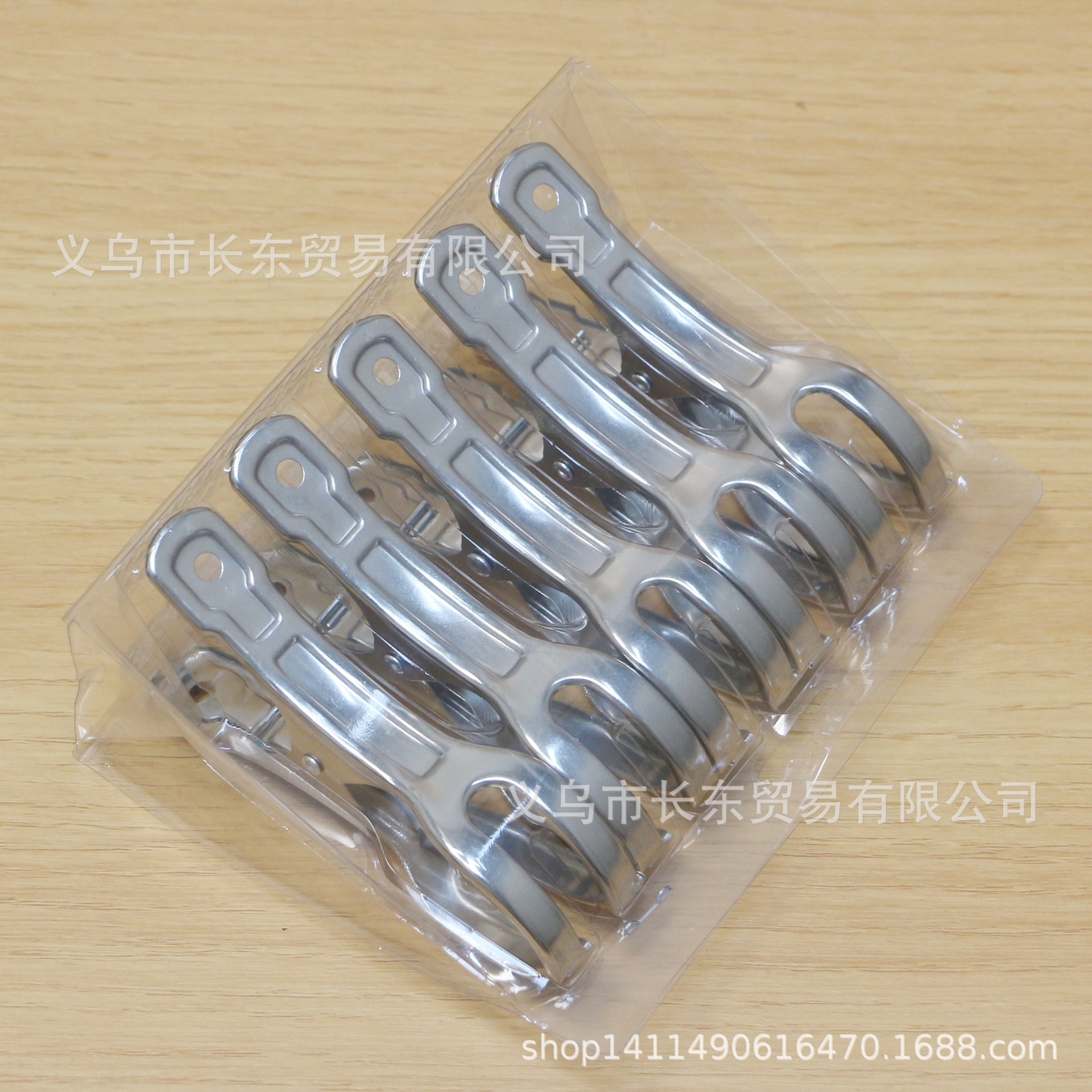 Non-magnetic Stainless Steel Strong Large Open Clip Fixed Drying Hanger Household Clothes Hanger Windproof Non-slip Multifunctional