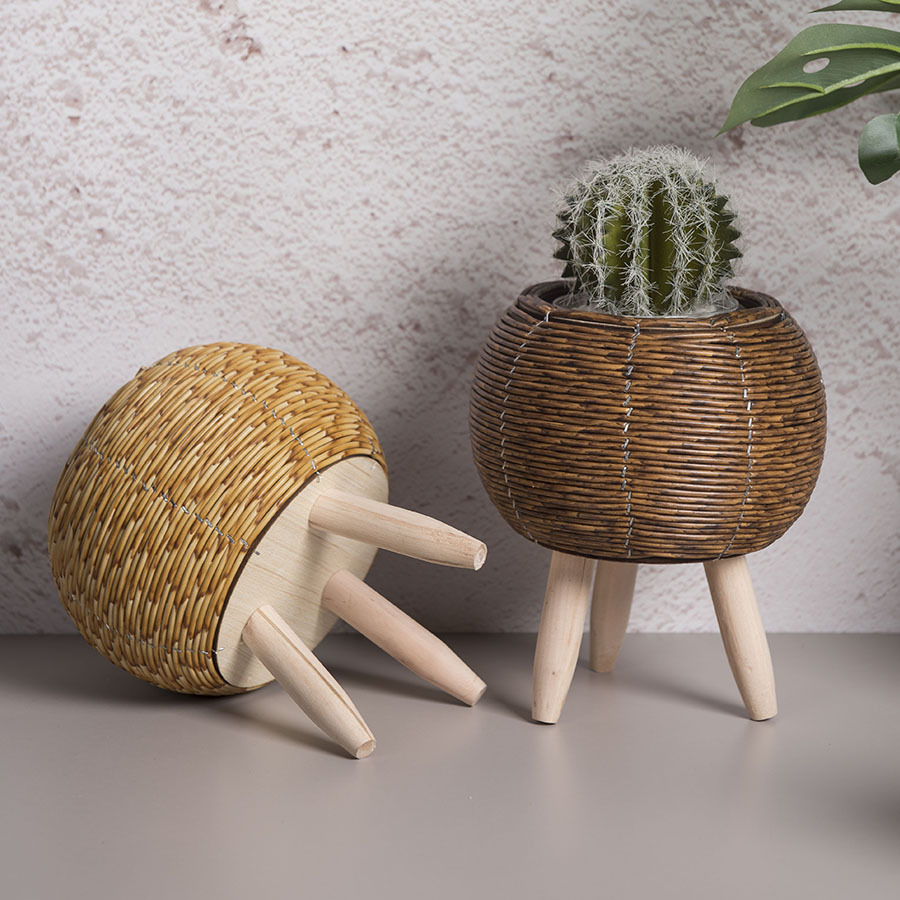 Pequeño pedazo de tela de caña personalizada maceta creativa de escritorio maceta de carne para dibujar una muestra de gran descuento personalizado