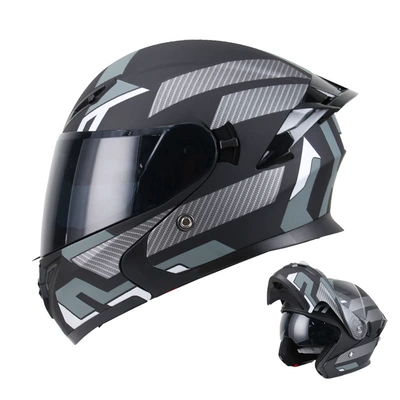 Motorcycle Safety Supplies Helmet with Bluetooth Safety - battleship-tea-mirror-m