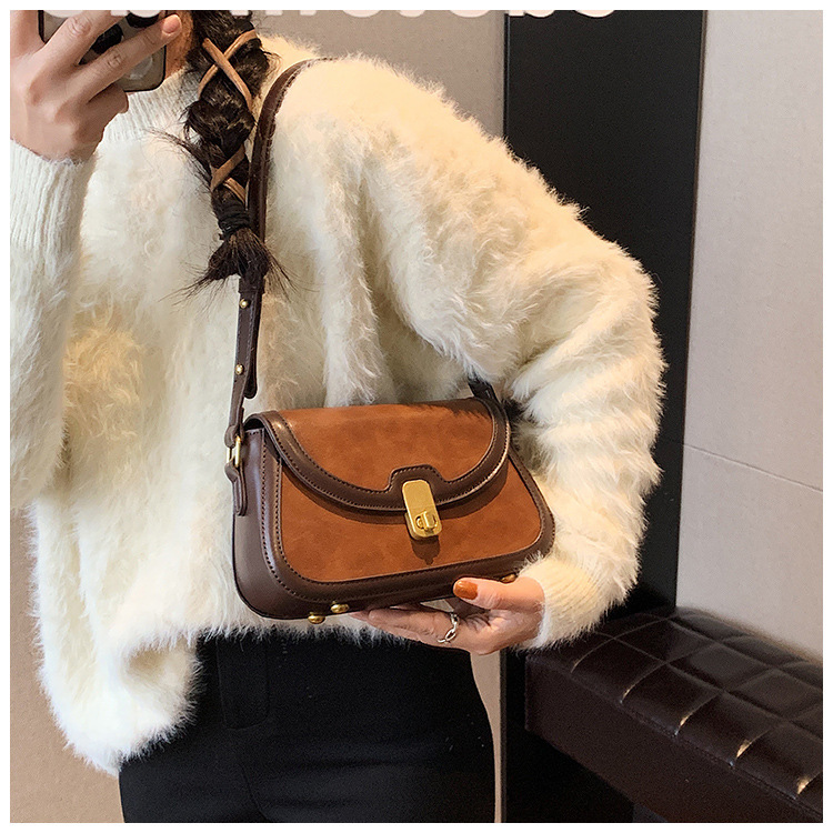 Women's Crossbody Bag Contrast Colour Small Square Shoulder Bag_voghion.com