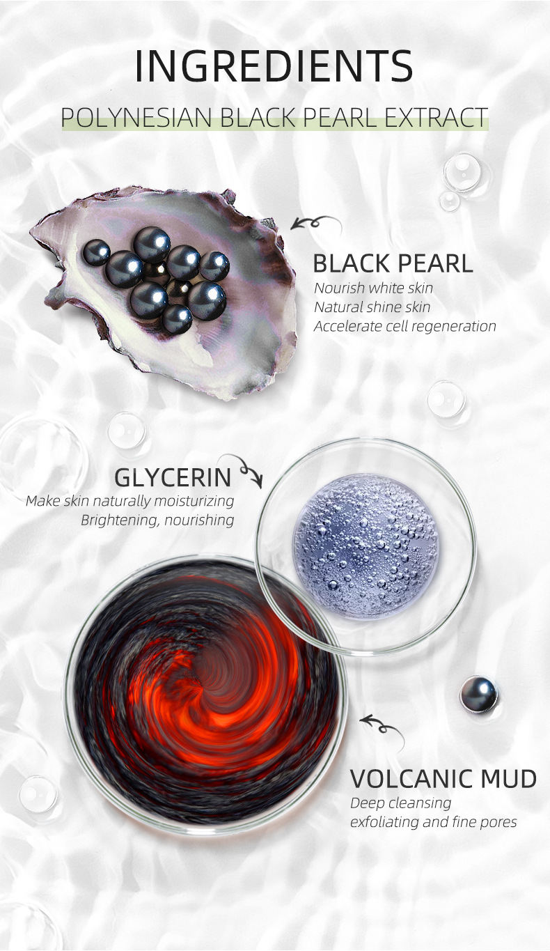 Cross-border Laicome Black Pearl Mask Mud 85g Hydrating, Moisturizing and pore-cleaning factory in stock, one-piece consignment undefined