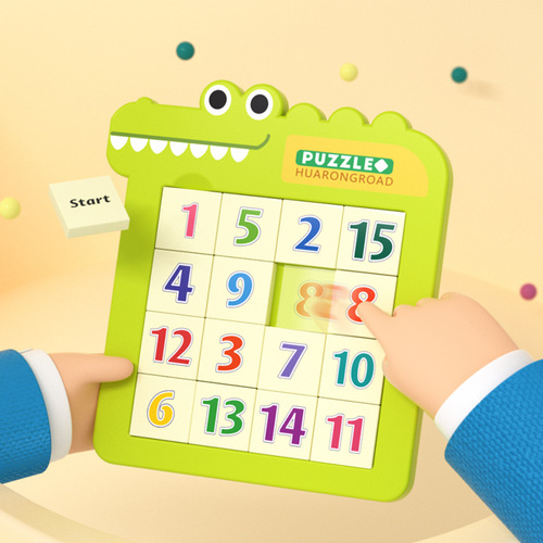 Digital Huarongdao puzzle children's digital logical thinking training toy educational sliding puzzle wholesale 2-3 years old 4