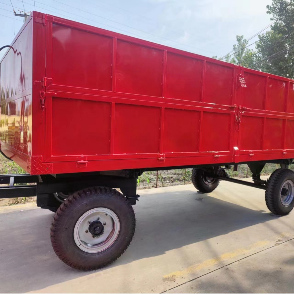 高箱拖车 翻斗拖车 拖拉机后牵引式气刹拖车 农田山地用车