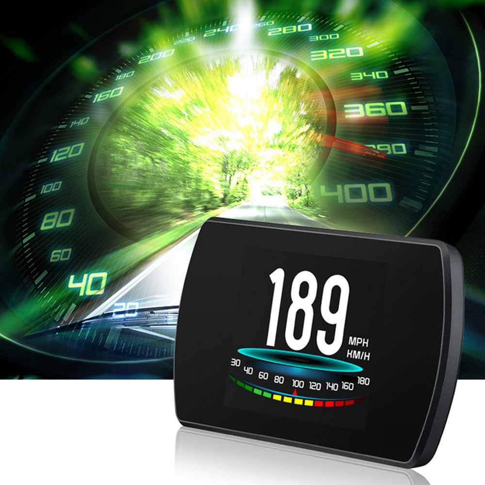 4.3inch Car HUD Head-Up Display GPS System Projection Speed Clock Low Voltage Alarm T800