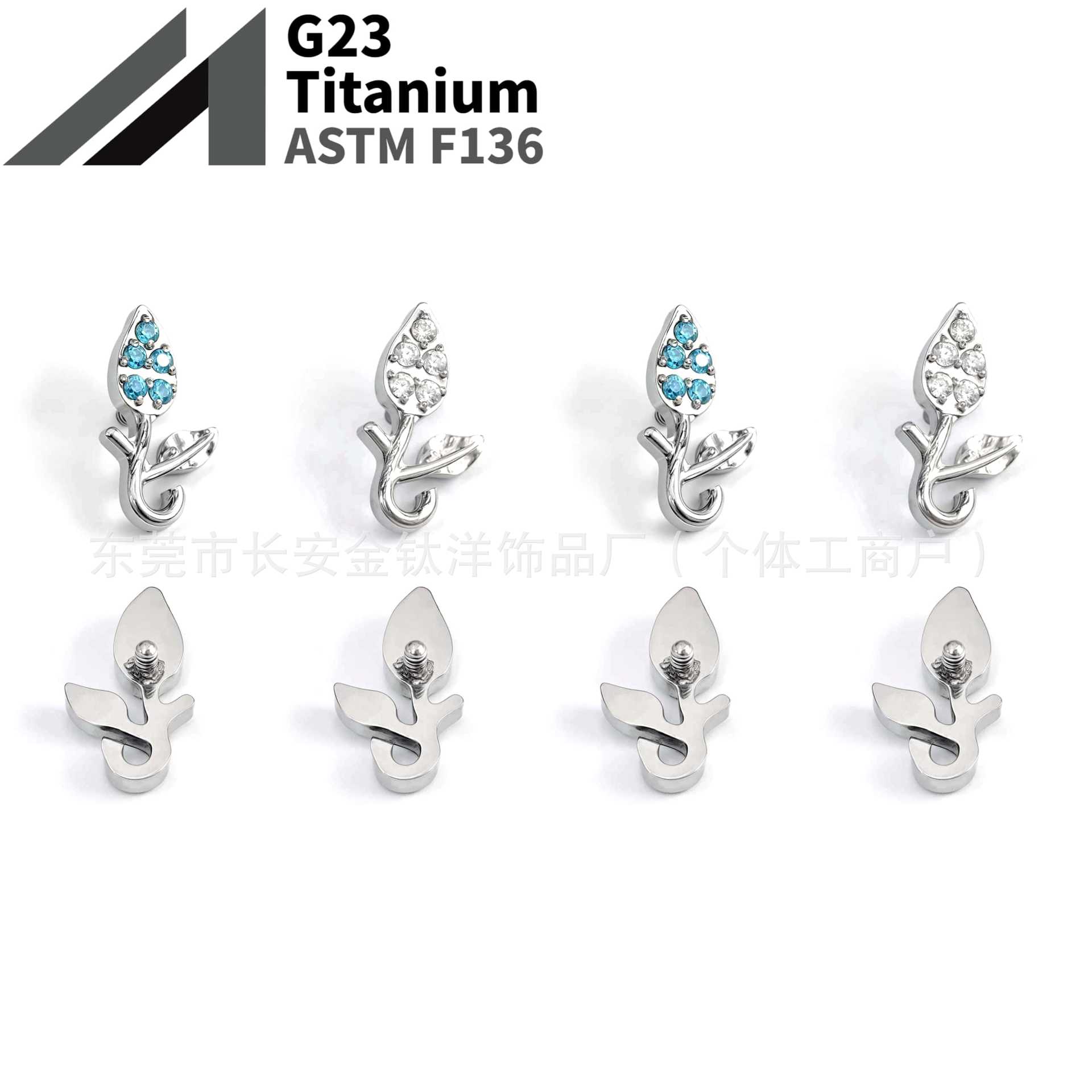 16G labret stud size and finish detail