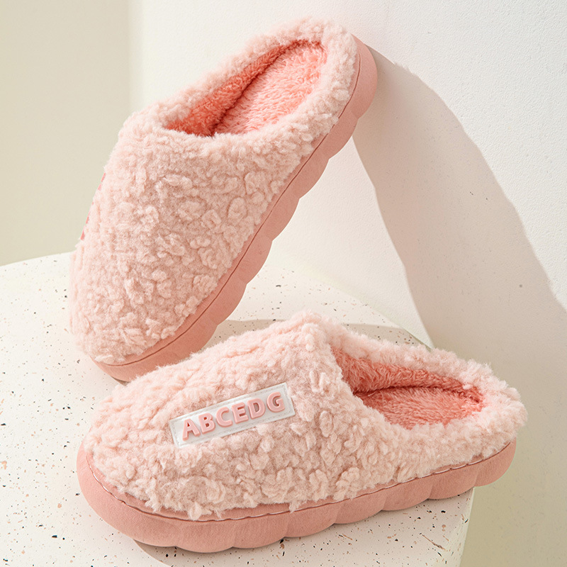 Pantuflas Térmicas de Algodón de Felpa y Caucho, Antideslizantes, para Hogar y Dormitorio