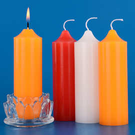 无烟无味加粗家庭日用应急停电照明蜡烛高亮度大火焰白色圆柱红腊