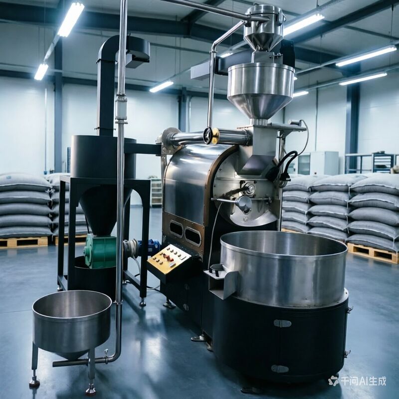 Yue Dingfeng easy-to-use coffee baking machine 15kg/stainless steel baking inner pot double-layer stirring blade