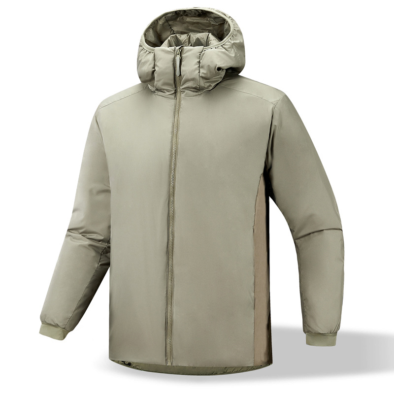 Erbai Zhuanqian men's and women's autumn and winter thickened hooded cotton jacket, couple's style, water-repellent, loose-fitting, suitable for outdoor leisure and commuting