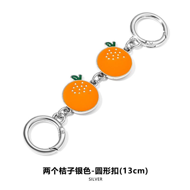 H- 7.4kg 오렌지 실버 스프링 링 체인 13CM