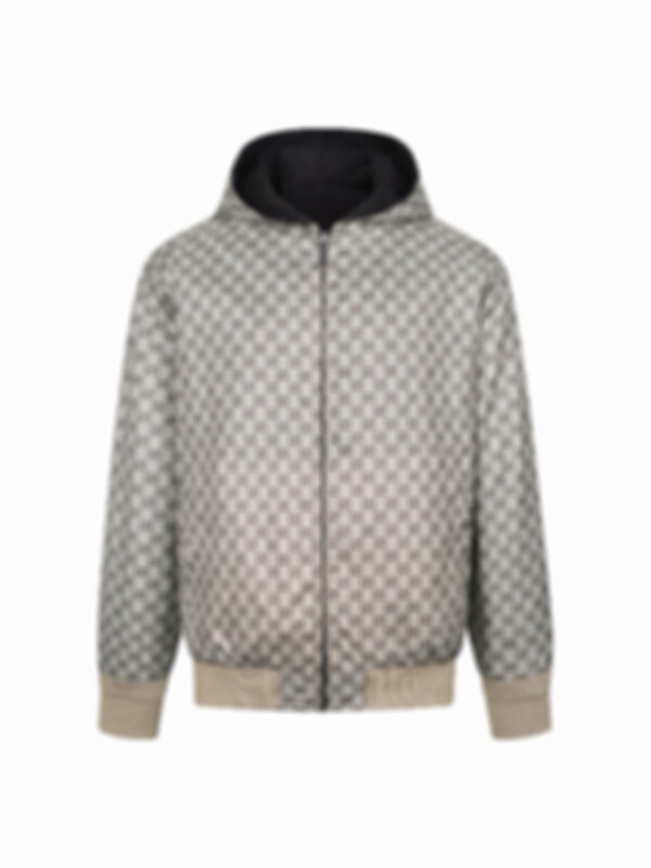 Spring and Autumn New Casual Fashion Men's Full Body Jacquard Letter Logo Reversible Jacket Outerwear Top Spring and Autumn New Casual Fashion Men's Full Body Jacquard Letter Logo Reversible Jacket Outerwear Top